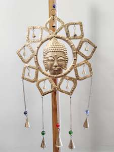 Large Brass Buddha Mobile