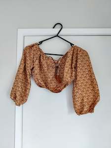 Silk Sari Crop Top - #2