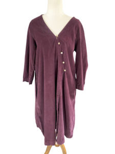 Long sleeve dress: Gorman cord plum dress | size 12