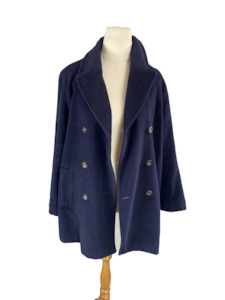 Country Road dark navy wool + angora coat | size 8