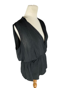 favourite: Witchery black crossover sleeveless top | size 12