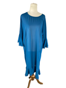 dress: Gloss by shine on sheer blue dress | size 12