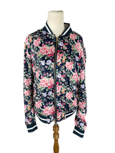 Beau Hudson floral bomber jacket | size 12