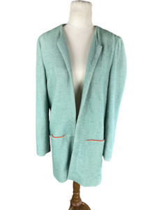 Green handmade longline jacket | size 10-12