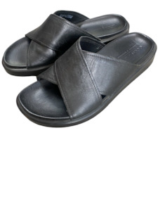 favourite: Ecco black leather slides | size 9 or EU 40