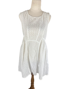 Moochi white sheer white dress | size 12