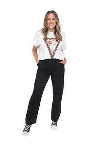 By Lily black straight leg jeans with cargo pockets | size 16