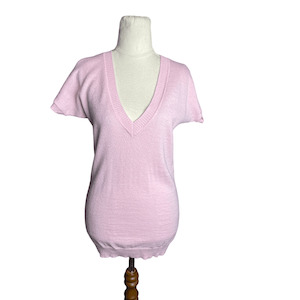 Glassons pink wool-blend top | size 8