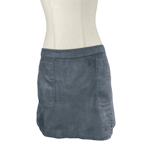 Max grey suede feel mini skirt | size 12