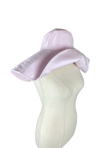 Ruby pink cotton large sun hat