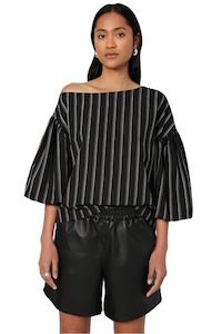 Favourite Finds: BNWT - Moochi Tilted Tee in black/natural stripe | size 10 - RRP $269.99