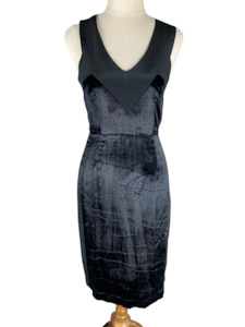 Juliette Hogan black midi dress | size 6