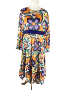 Designer: Trelise Cooper Spring In Ravenna silk + cotton dress | size 8