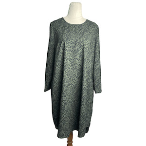 Decjuba green dress w black spots | size 12