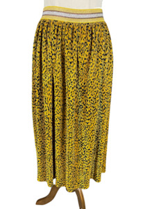 Scarlet Roos yellow pattern midi skirt | size 8