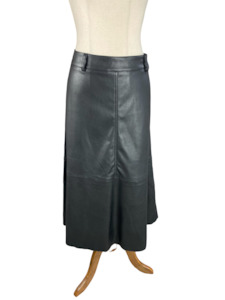 Skirts: Decjuba leather-look midi skirt | size 12