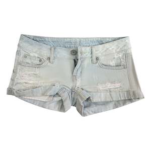 Shorts: American Eagle distressed light blue denim shorts | size 8