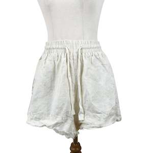 Shorts: Marle linen off white shorts | size 8