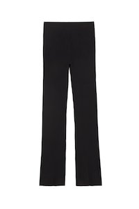 Pants: H&M Black Rib Flare Pull-On Pants | size Small