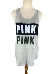 Activewear: Victoria's Secret PINK grey tee | size 8