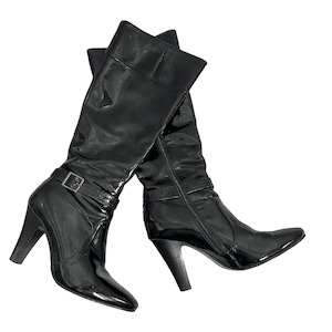 Shoes: Isabella Anselmi black patent boots | size 7 or EU 38.5