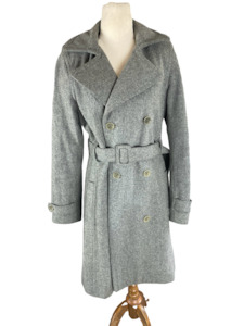 Workshop 100% wool grey coat | size 8