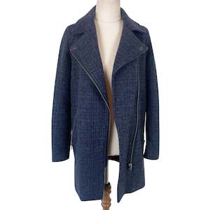 Oxford wool zip coat (material made in Italy) | size 6