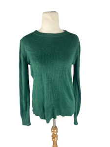 M&S Collection green turtle neck jumper | size 12