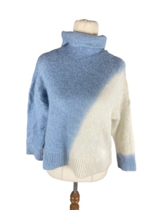 SABA mohair + wool blend turtle neck jumper | size 8-10