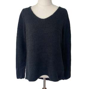 Jumpers: JACQUI.E black angora blend jumper | size 12