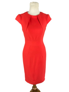 Karen Millen red midi dress | size 8