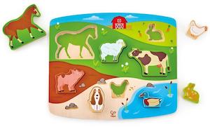 Hape Farm Animal Puzzle & Play