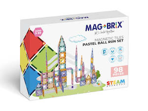 Magblox Magbrix Pastel Ball Run 98pc