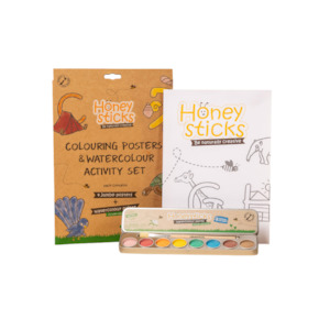 Honeysticks Colouring Posters & Watercolour Activity Set