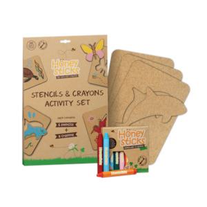 Honeysticks Stencils & Crayons Activity Set