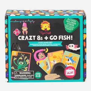 Tiger Tribe Crazy 8s + Go Fish Card Game Set