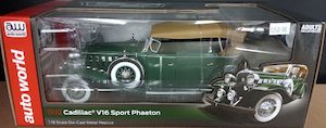 1932 Cadillac V16 Sport Phaeton 1: 18 Scale