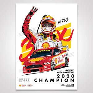 Shell V-Power Racing Team ‘Scott McLaughlin 2020 Champion’ Illustrated Print