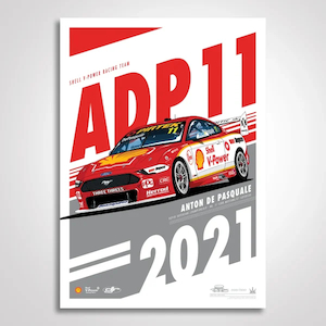 Authentic collectibles: Shell V-Power Racing Team Anton De Pasquale 2021 Season Limited Edition Print