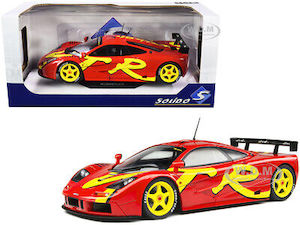 1996 Mclaren F1 Gtr Short Tail Red W/graphics 1: 18 By Solido