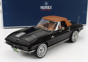 1963 Chevrolet Corvette Sting Ray Cabriolet Black 1: 18 By Norev