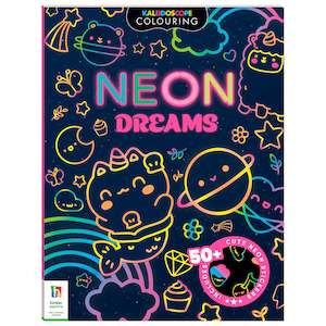 Kaleidoscope Sticker Colouring: Neon Dreams