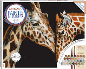 Art Maker Paint by Numbers Canvas Giraffes