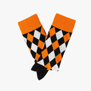 Clothing: Orange Diamond Socks