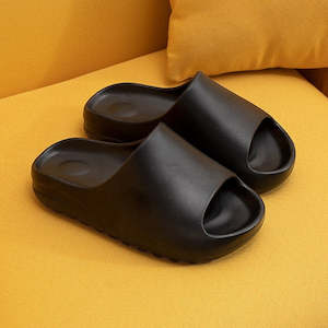 Clothing: Black Foam Slides