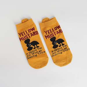 Clothing: Yellow Mustard Ankle Socks