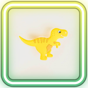 Clothing: Yellow Dinosaur Glowing Charm