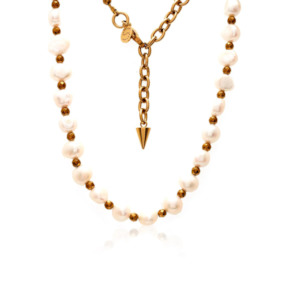 Lumina Necklace - Pearl + Gold