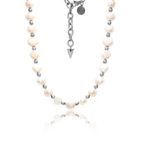 Lumina Necklace - Pearl + Silver