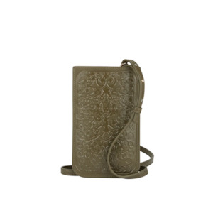 Filigree Phone Pouch - Dark Olive